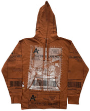 Load image into Gallery viewer, Positive Shipping Label Zip Up Hoodie (Size Medium)
