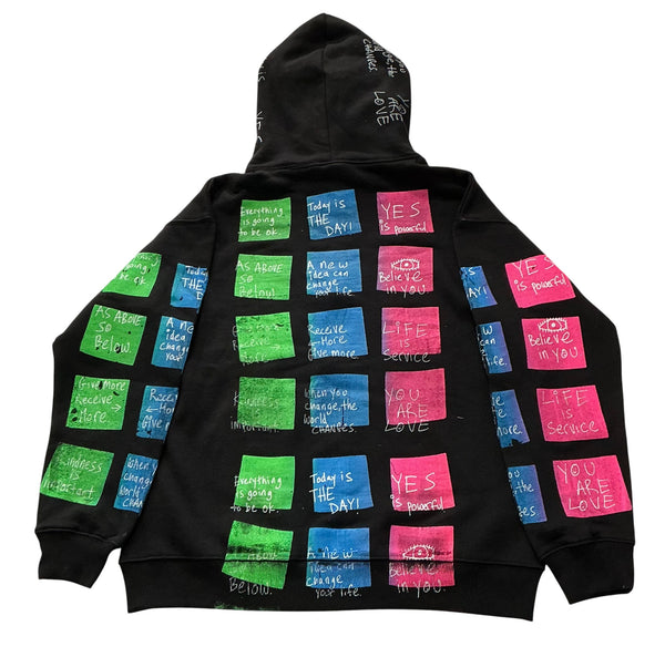 Sticky Notes Zip Up Hoodie (Size Large)