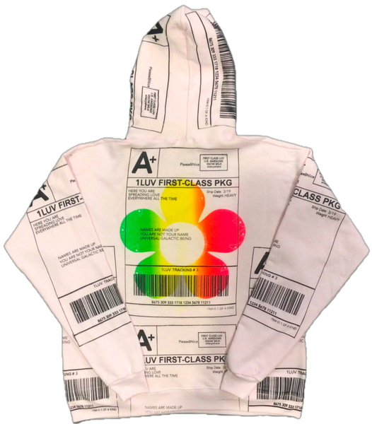 Positive Shipping Label Hoodie (Size Large)