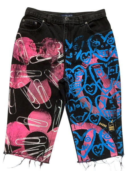 Lucha Paperclips Denim Shorts (Women's Size 10)