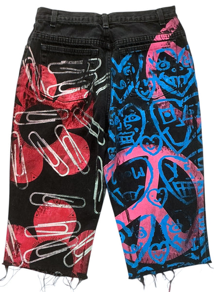 Lucha Paperclips Denim Shorts (Women's Size 10)