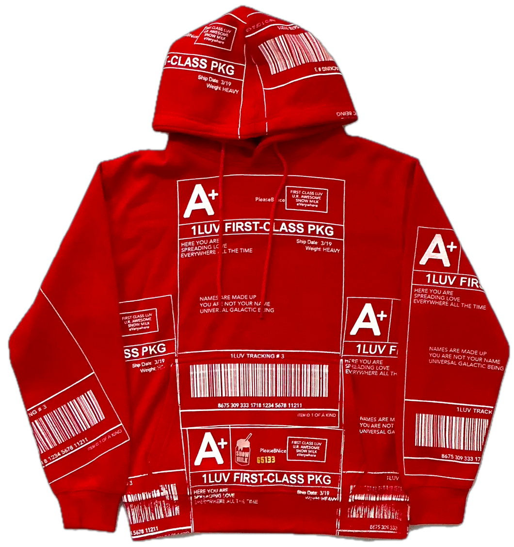 Positive Shipping Label Hoodie (Size Small)