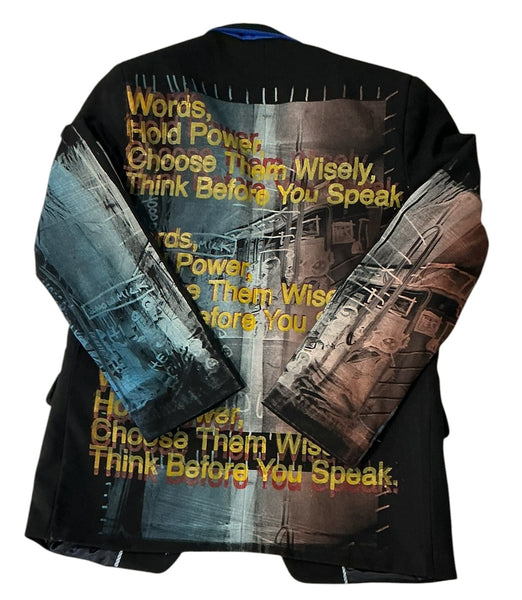 Words Hold Power Blazer (Women's Size 14)