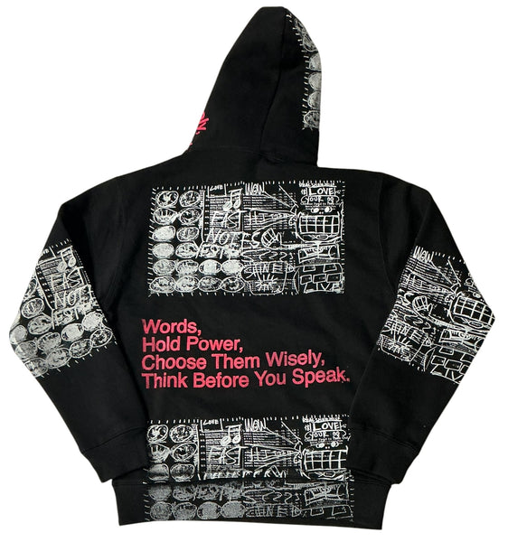 Words Hold Power Hoodie (Size Small)