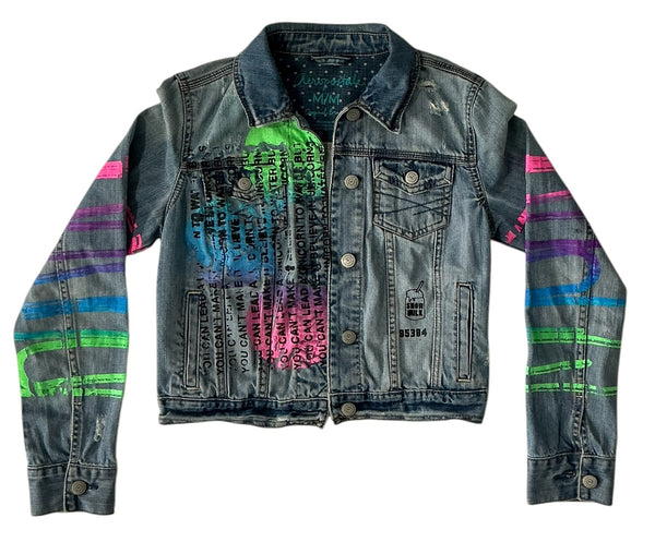 Unicorns To Water Jean Jacket (Size Medium)