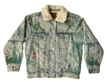 Load image into Gallery viewer, Big Apple Love Sherpa Lined Jean Jacket (Size Medium)
