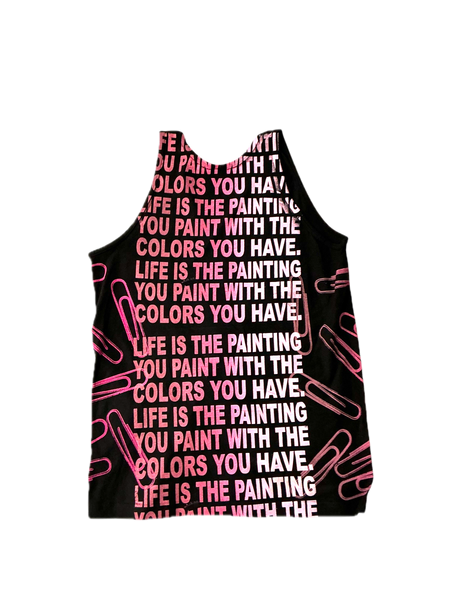 Life is The Painting You Paint Tank Top (Size Medium)
