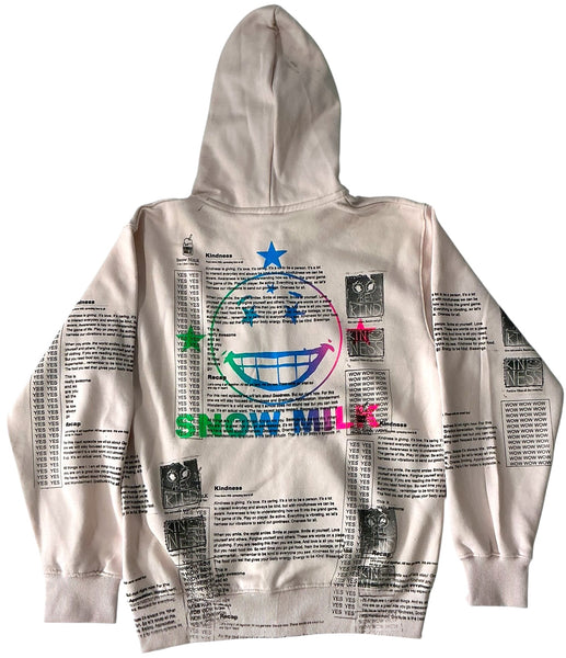 Snow Milk Kindness Zip-Up Hoodie (Size Small)