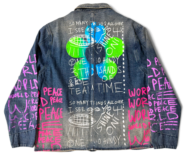 World Peace Denim Jacket Tee (Size Large)