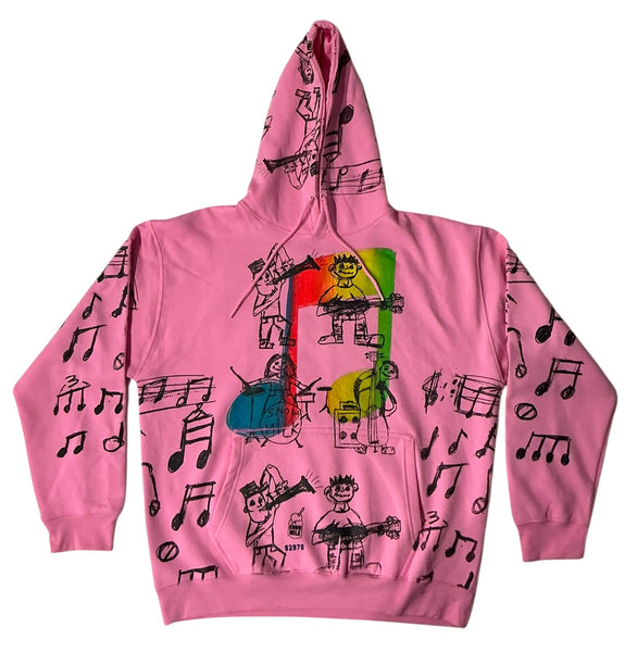 Music Notes Hoodie (Size 2XL)