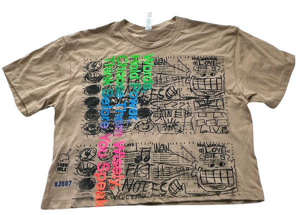 Words Hold Power Crop Top (Size Small)