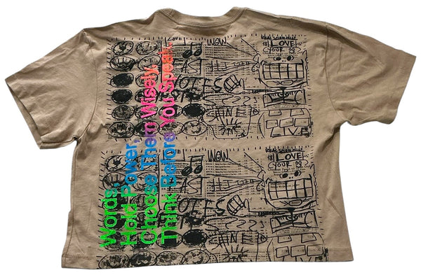 Words Hold Power Crop Top (Size Small)