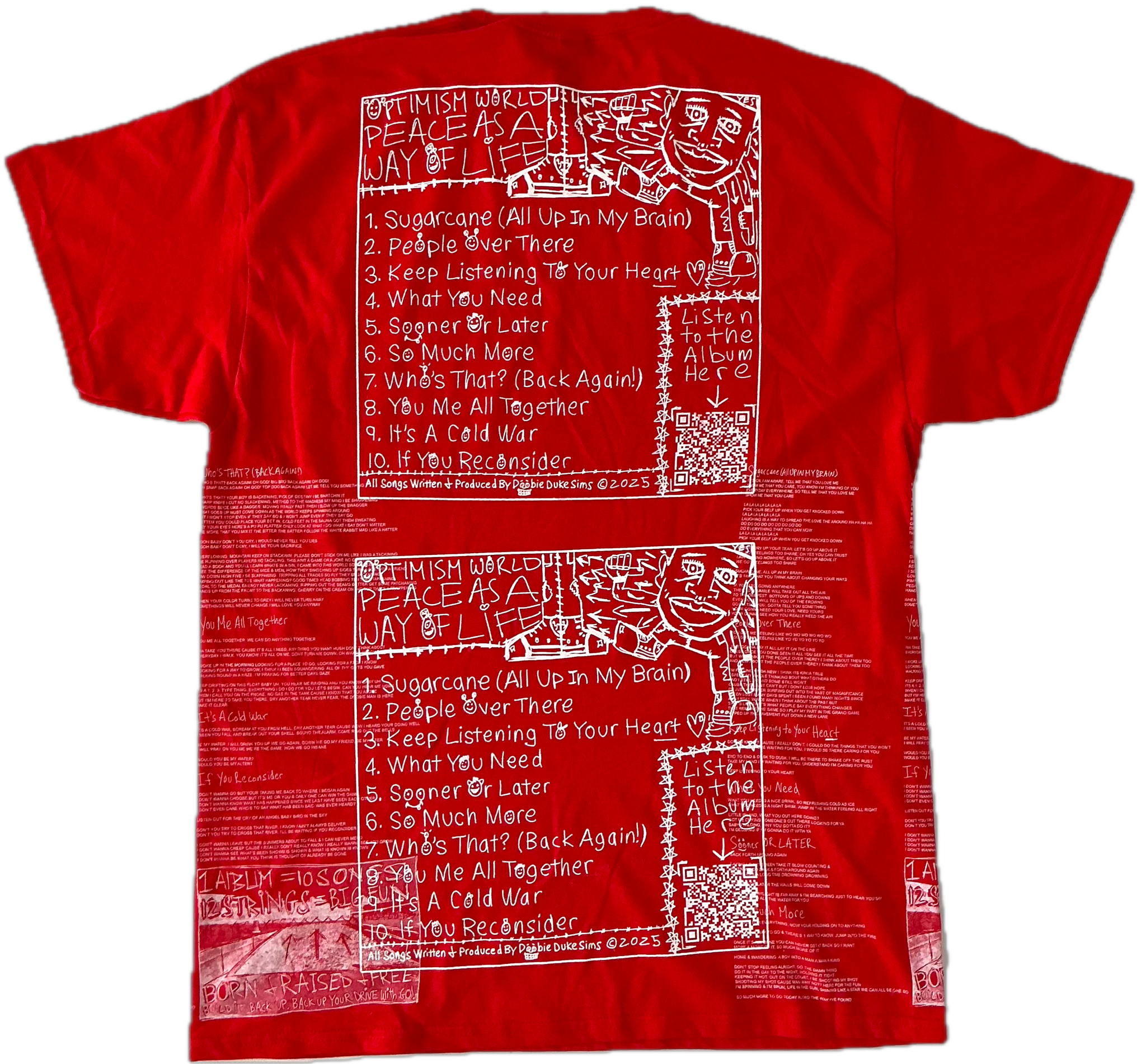 Optimism World Peace As A Way Of Life (The Wearable Album) Tee (Size Large)