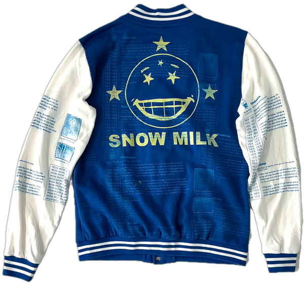 Snow Milk Kindness Varsity Jacket (Size Medium)