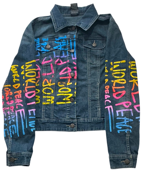 World Peace Jean Jacket (Size Women's Small)