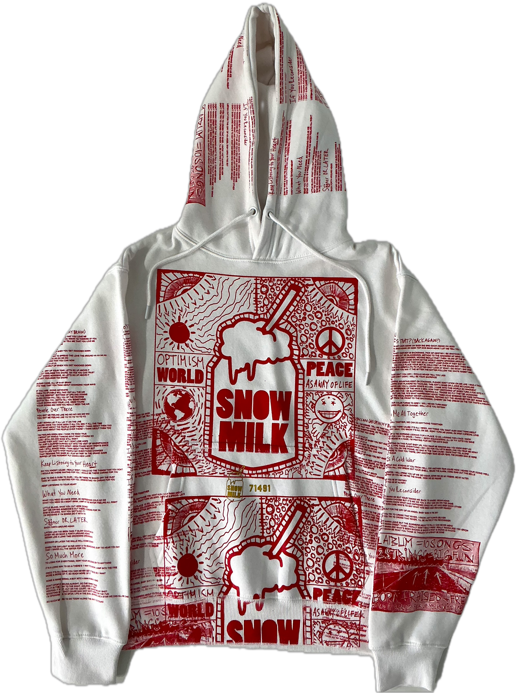 Optimism World Peace As A Way Of Life (The Wearable Album) Hoodie (Size Small)