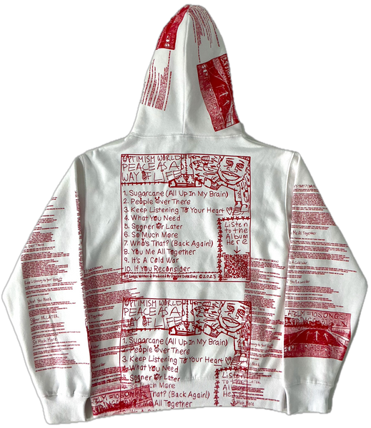 Optimism World Peace As A Way Of Life (The Wearable Album) Hoodie (Size Small)