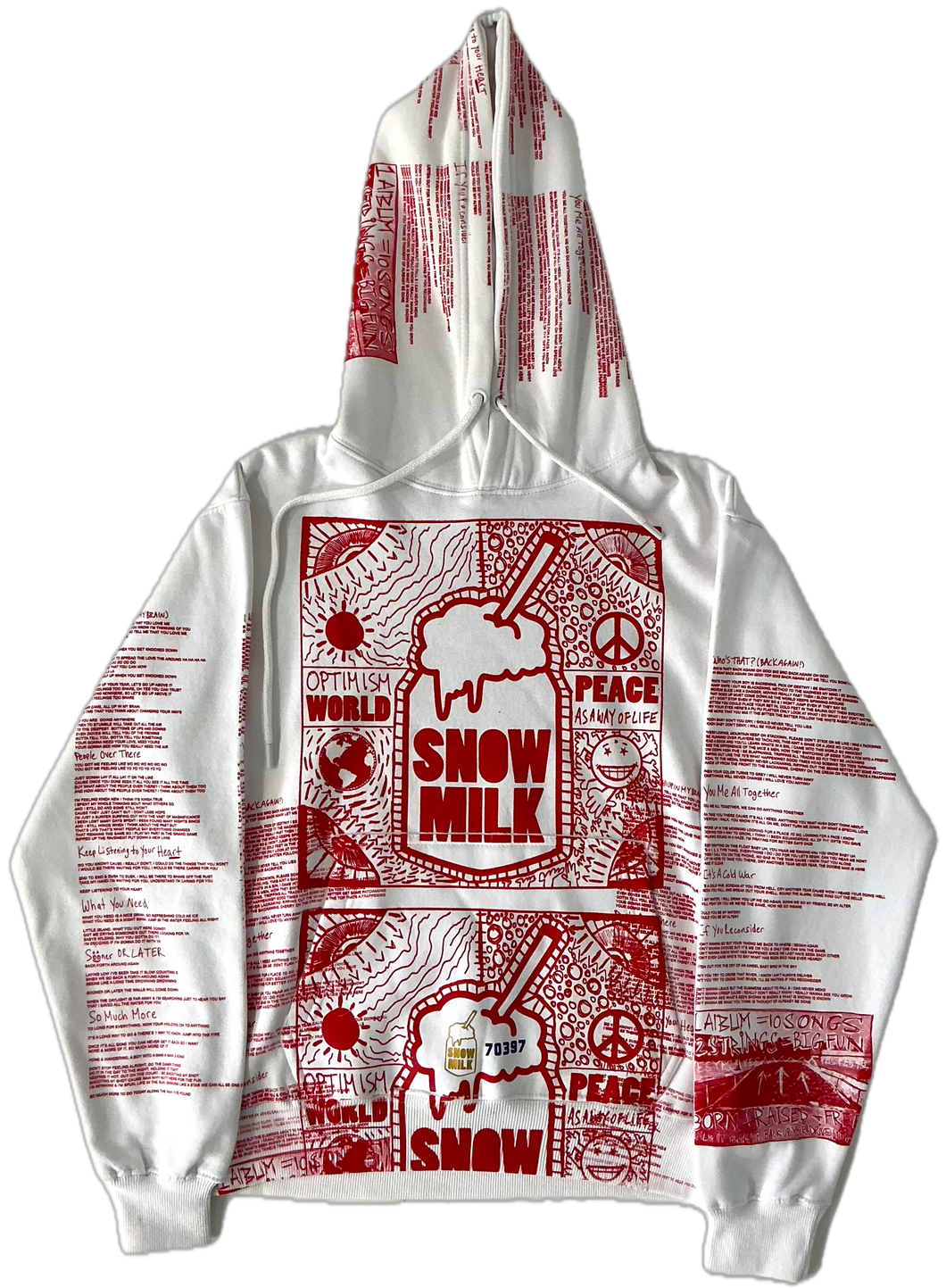 Optimism World Peace As A Way Of Life (The Wearable Album) Hoodie (Size Small)