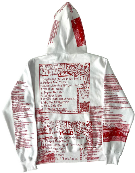 Optimism World Peace As A Way Of Life (The Wearable Album) Hoodie (Size Small)