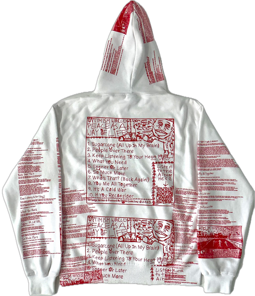 Optimism World Peace As A Way Of Life (The Wearable Album) Hoodie (Size Medium)