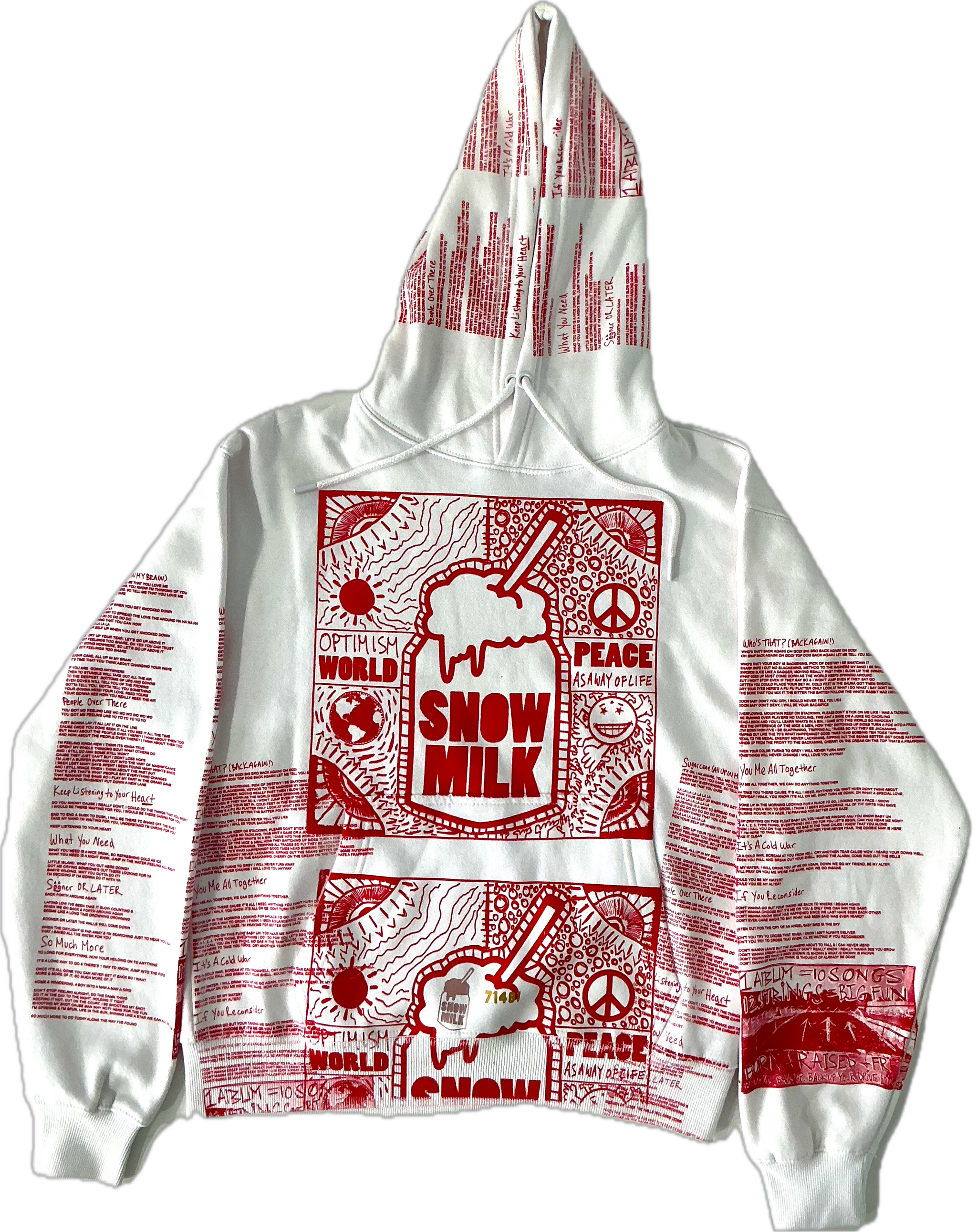 Optimism World Peace As A Way Of Life (The Wearable Album) Hoodie (Size Medium)
