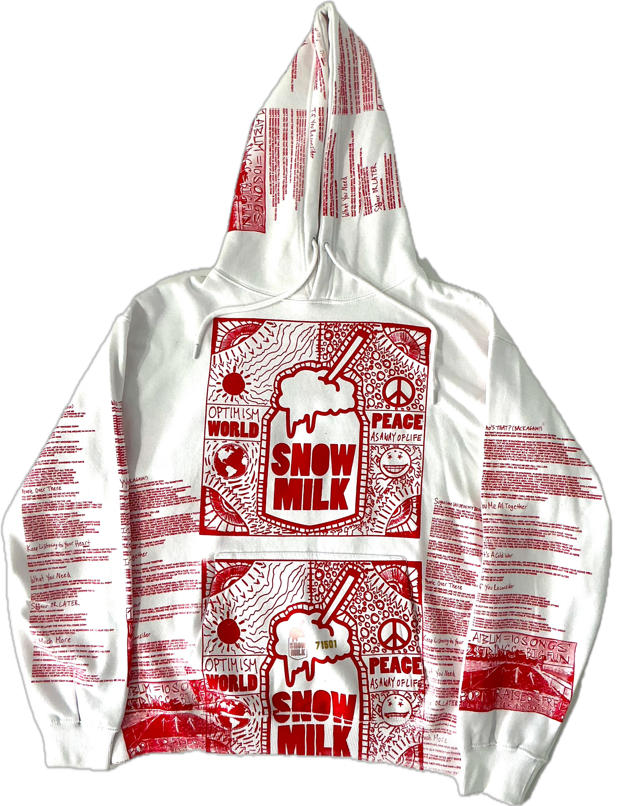 Optimism World Peace As A Way Of Life (The Wearable Album) Hoodie (Size Large)