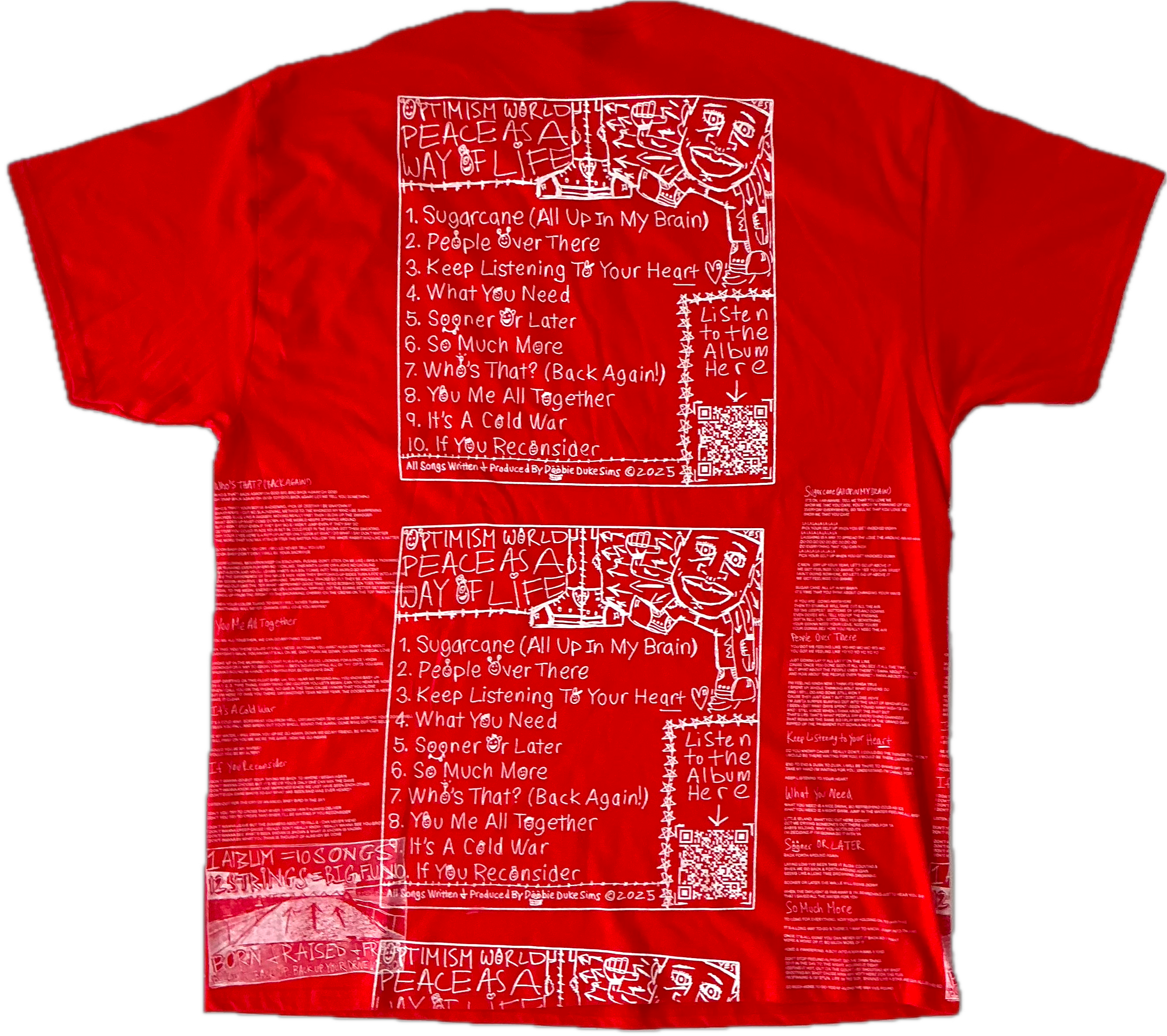 Optimism World Peace As A Way Of Life (The Wearable Album) Tee (Size XL)