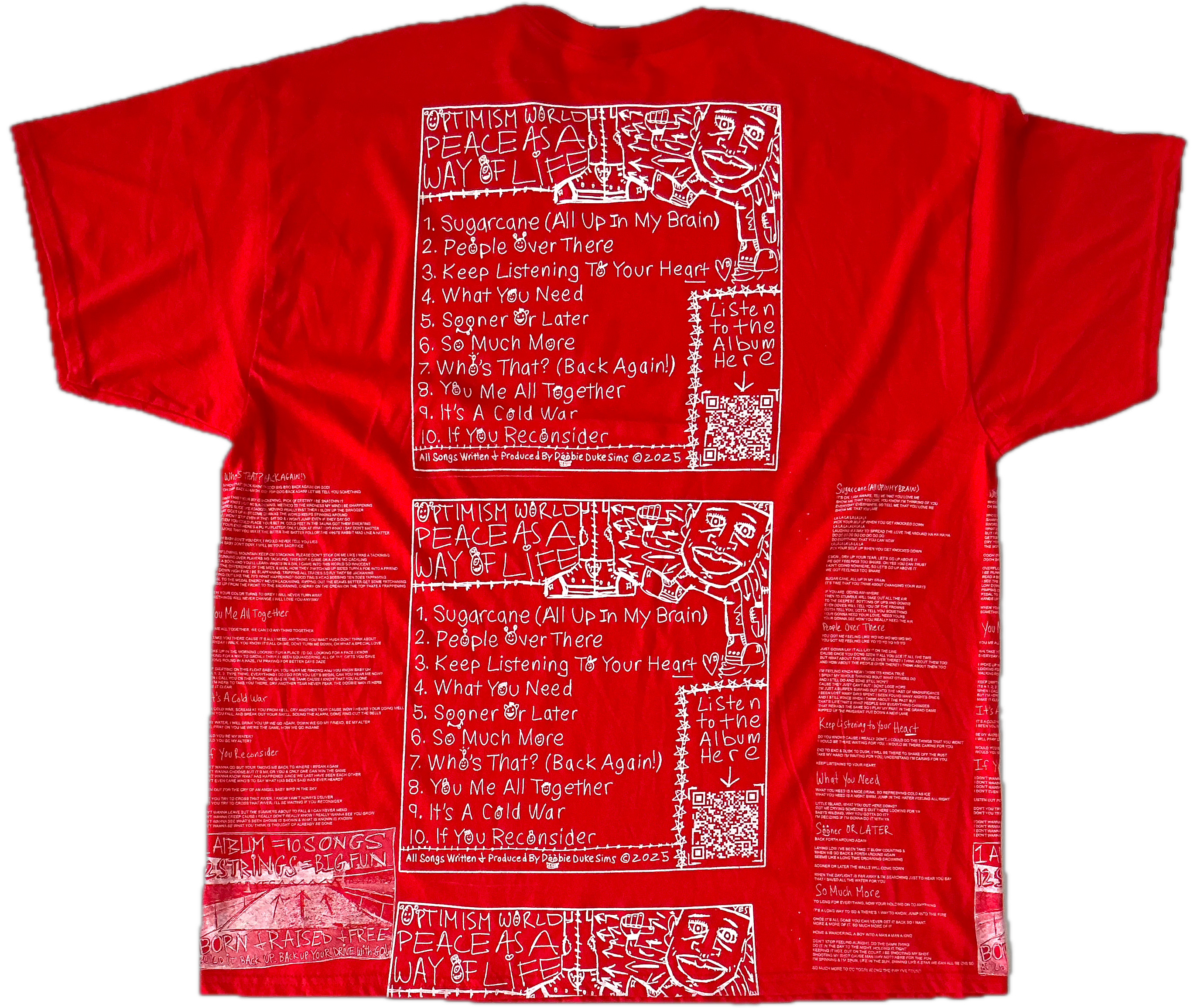 Optimism World Peace As A Way Of Life (The Wearable Album) Tee (Size 2XL)