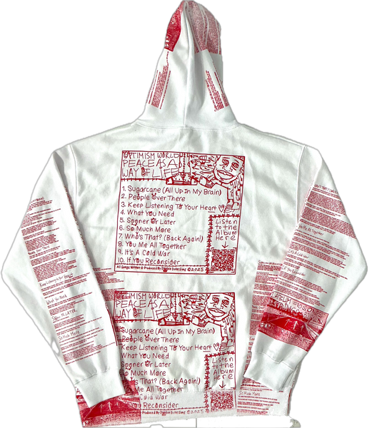 Optimism World Peace As A Way Of Life (The Wearable Album) Hoodie (Size Large)