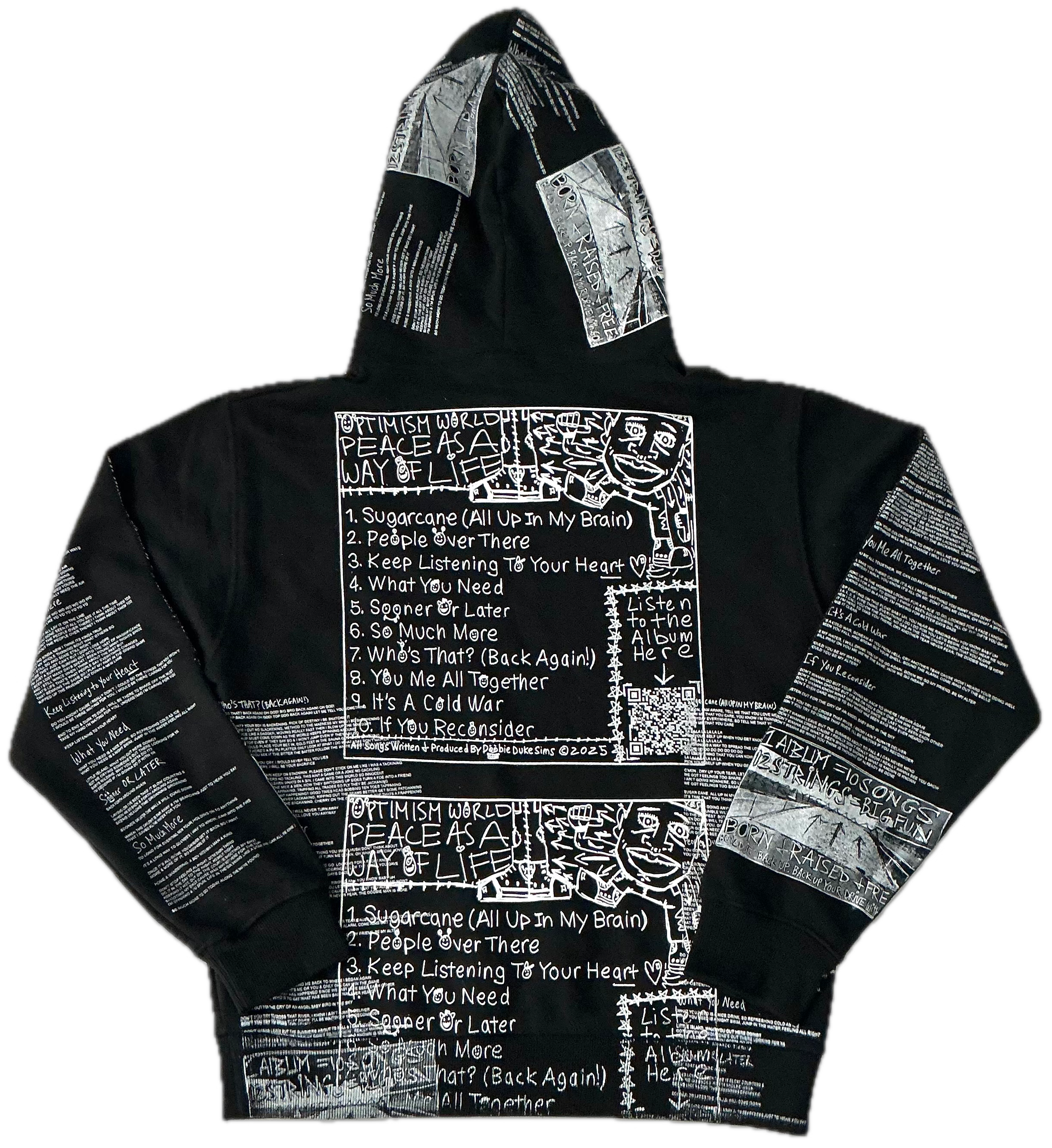 Optimism World Peace As A Way Of Life (The Wearable Album) Hoodie (Size Small)