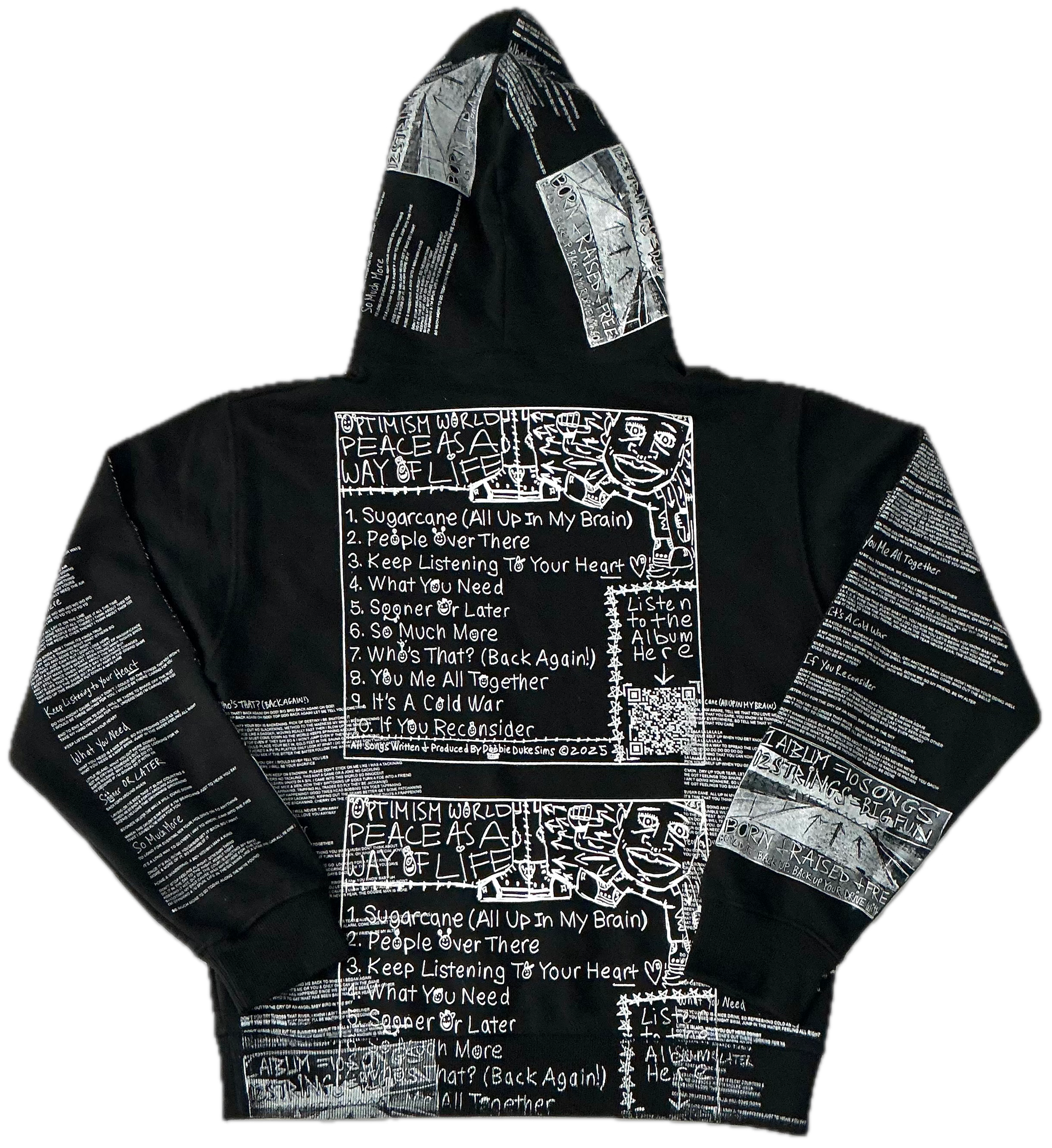 Optimism World Peace As A Way Of Life (The Wearable Album) Hoodie (Size Small)