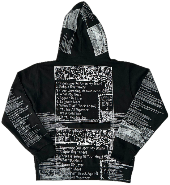Optimism World Peace As A Way Of Life (The Wearable Album) Hoodie (Size Small)