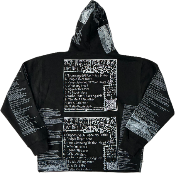 Optimism World Peace As A Way Of Life (The Wearable Album) Hoodie (Size Large)