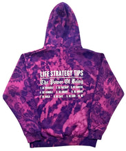 Load image into Gallery viewer, Life Strategy Tips Doily Bleach Hoodie (Size Medium)
