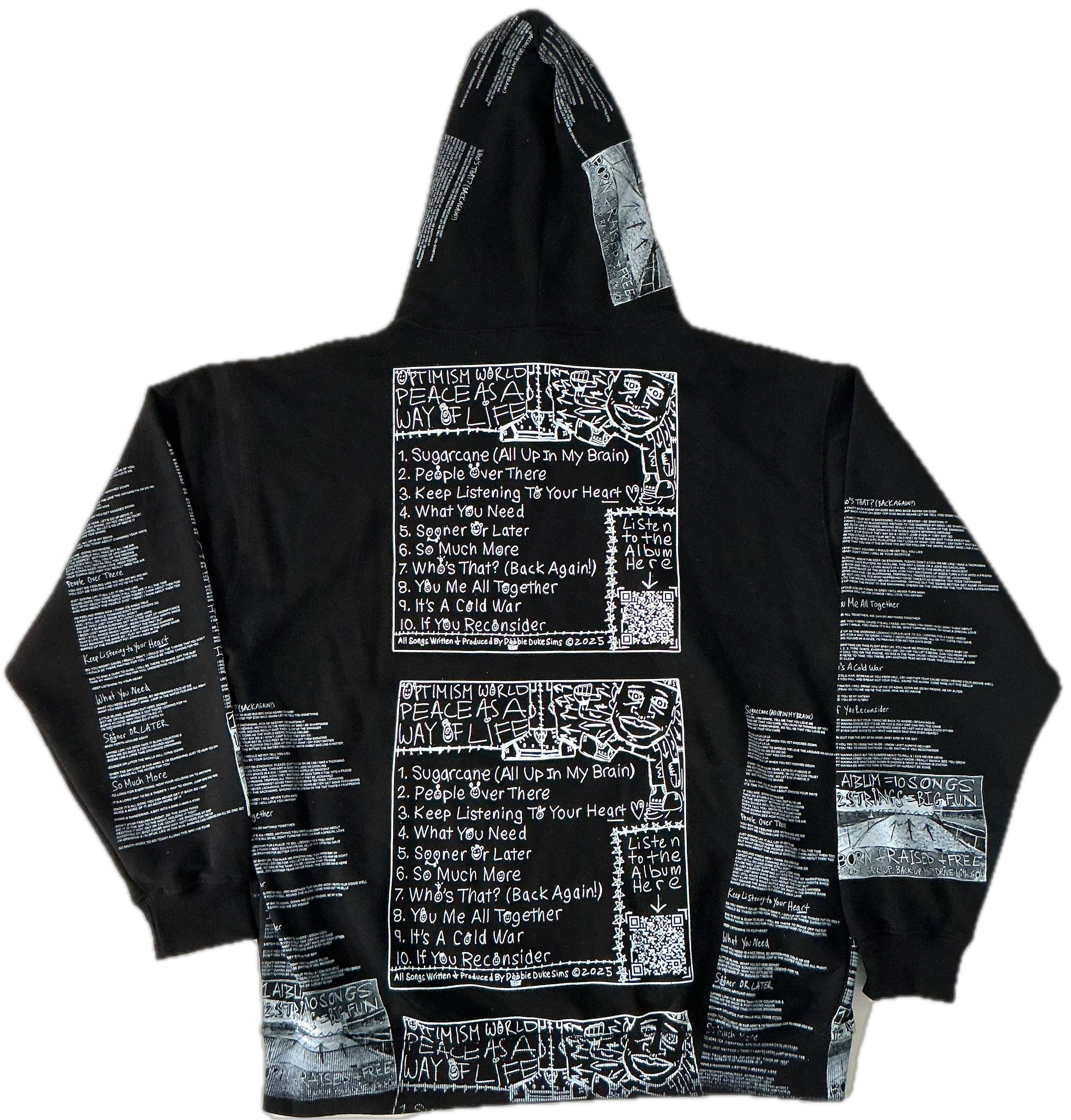 Optimism World Peace As A Way Of Life (The Wearable Album) Hoodie (Size 2XL)