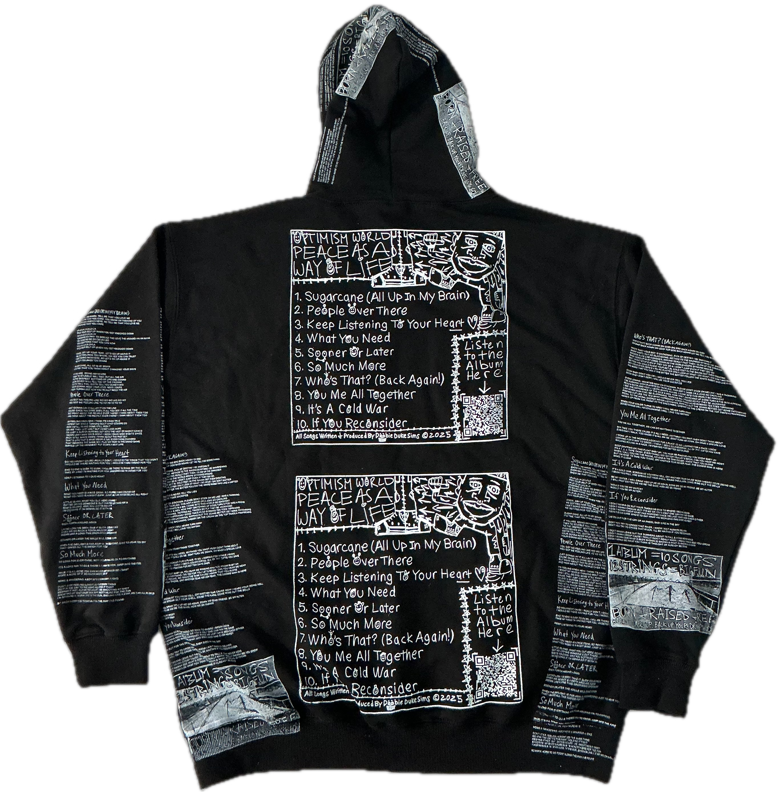Optimism World Peace As A Way Of Life (The Wearable Album) Hoodie (Size 2XL)