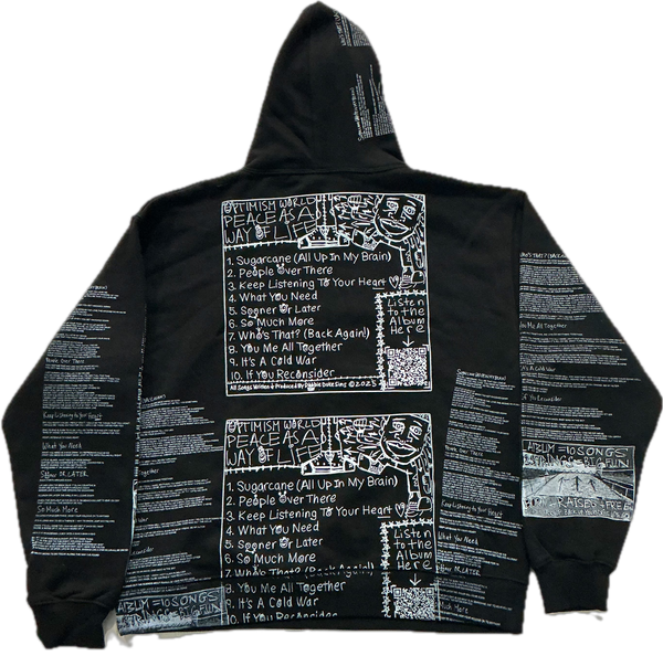 Optimism World Peace As A Way Of Life (The Wearable Album) Hoodie (Size Large)