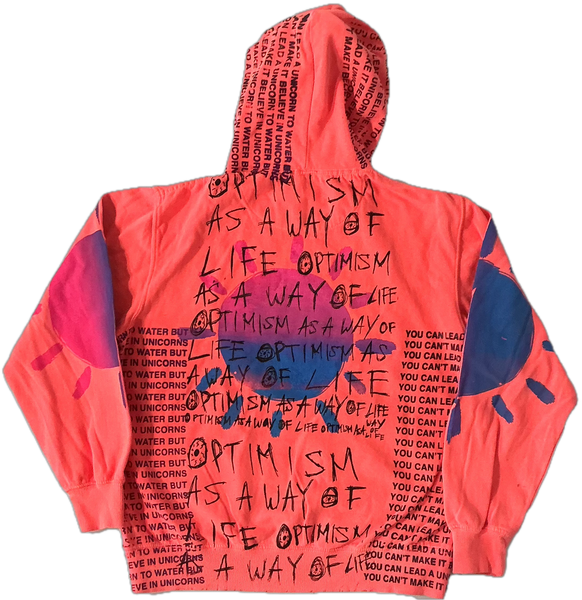 Optimism As A Way Of Life Hoodie (Size Small)