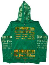 Load image into Gallery viewer, Life Strategy Tips Zip UpHoodie (Size Small)
