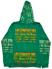 Load image into Gallery viewer, Life Strategy Tips Zip UpHoodie (Size Small)
