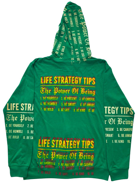 Life Strategy Tips Zip UpHoodie (Size Small)