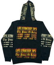 Load image into Gallery viewer, Life Strategy Tips Doily Bleach Hoodie (Size Small)
