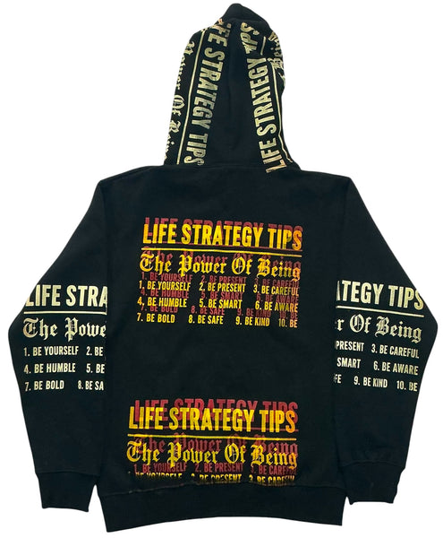 Life Strategy Tips Doily Bleach Hoodie (Size Small)