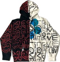 Load image into Gallery viewer, Love Love Love Split Color Hoodie (Size Small)
