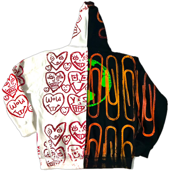 Love Love Love Split Color Hoodie (Size XLarge)