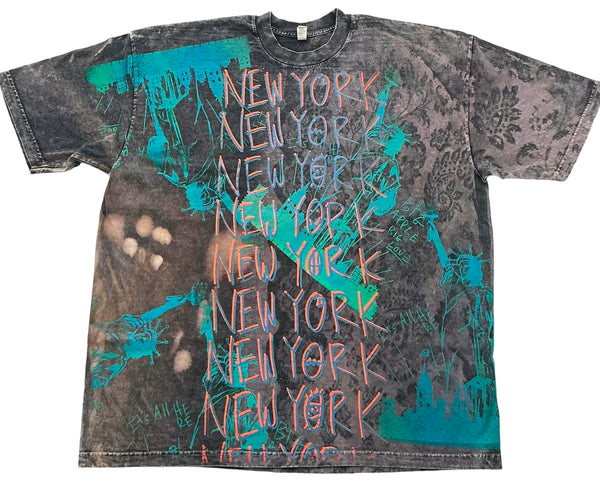 Big Apple Big Love Curtains Bleach Tee (Size 2XL)