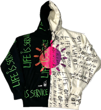 Load image into Gallery viewer, Life Is Service Split Color Hoodie (Size Large)
