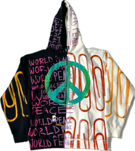 Load image into Gallery viewer, World Peace Split Color Hoodie (Size Large)
