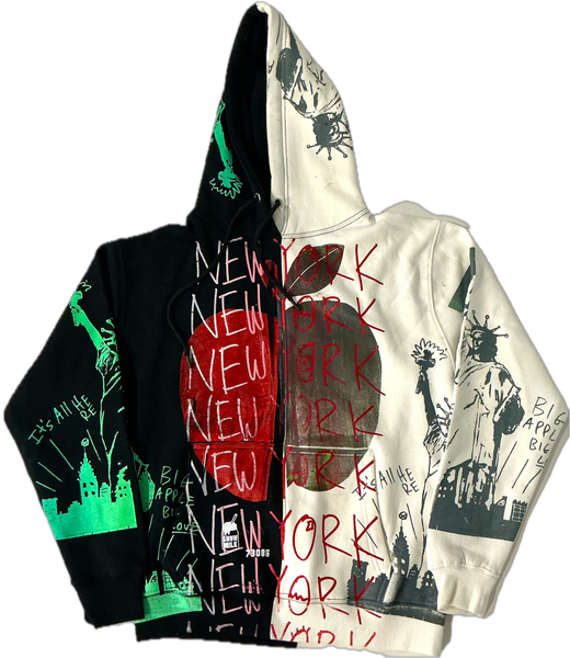 Big Apple Big Love Split Color Hoodie (Size Medium)
