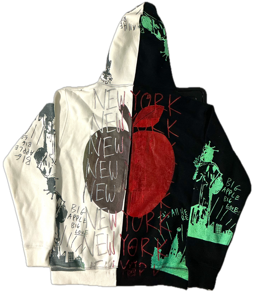Big Apple Big Love Split Color Hoodie (Size Medium)